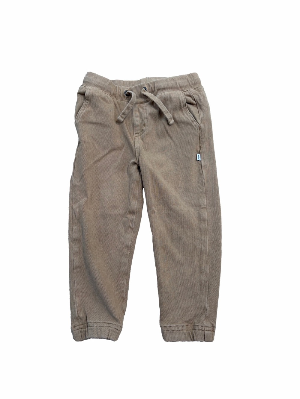 Little Sleepies Size 3T Toasted Hazelnut Twill Denim Jogger Bamboo Blend Pants
